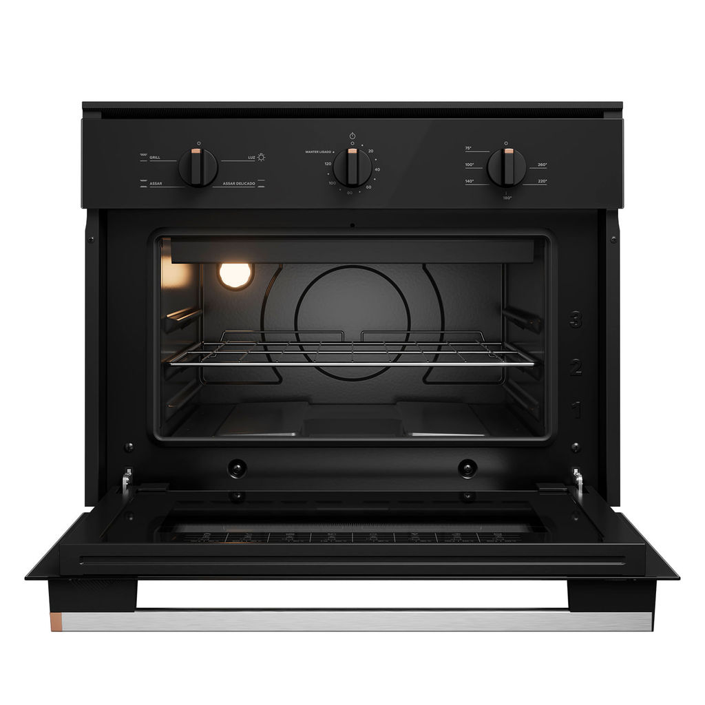 Forno de Embutir Elétrico 47 Litros com 3 Modos de Preparo Preto Brastemp - BOB47AE — imagem 2 de 2