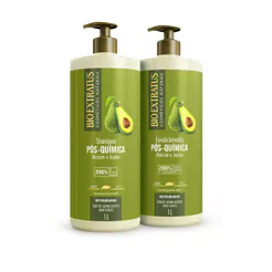 Kit Shampoo e Condicionador Bio Extratus Pós Química Abacate 1L
