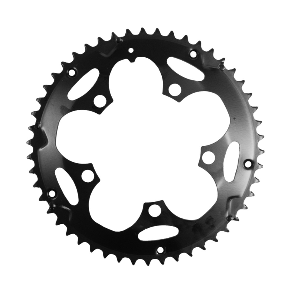 Coroa X-time Avulsa 53d para Pedivela Dupla BCD 110 mm Aço 5 Furos Venda Avulsa 1 Peça Speed Bike