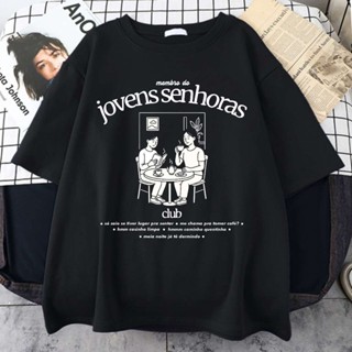 camisa algodão Jovens Senhoras Club - Unissex em Oferta na Shopee