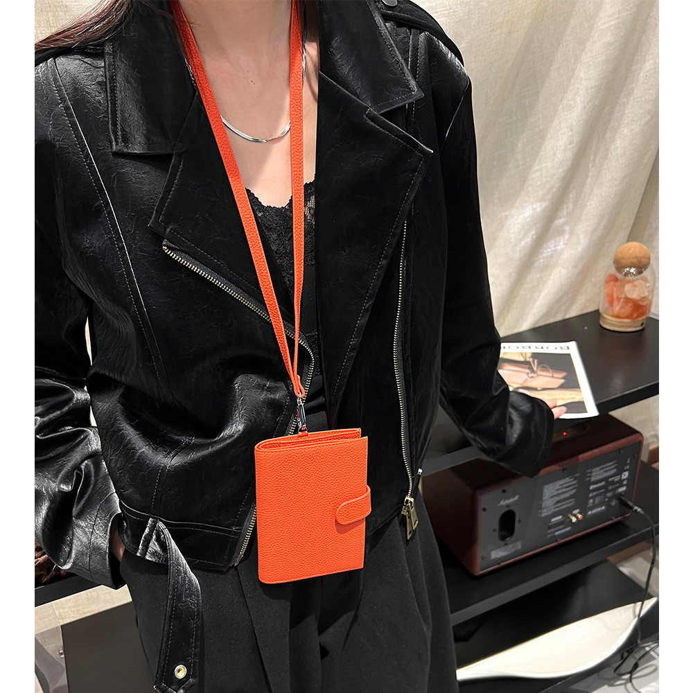 Bolsa de couro multifuncional para porta-passaporte