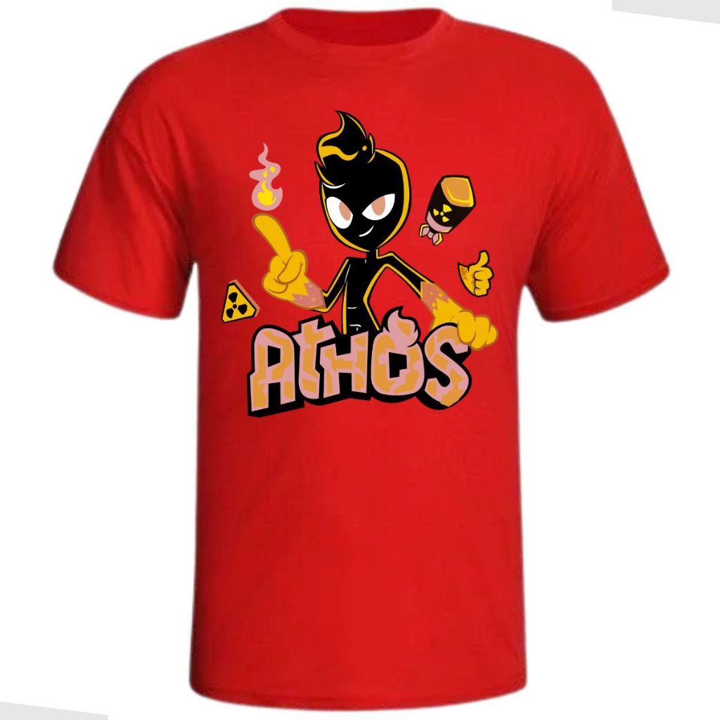 Camiseta Athos Infantil Youtuber Minicraft Jogo Game  Criança Presente Festa Aniversario