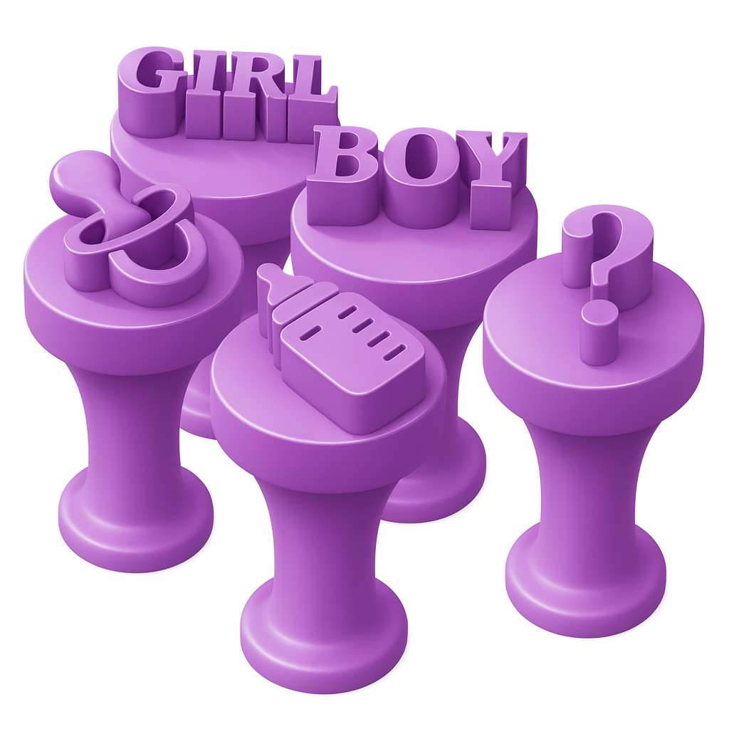 Kit Carimbo Marcador Brigadeiros CHA REVELAÇÃO MENINO OU MENINA Molde Festa Confeitaria Aniversario Brigadeiro em Oferta na Shopee