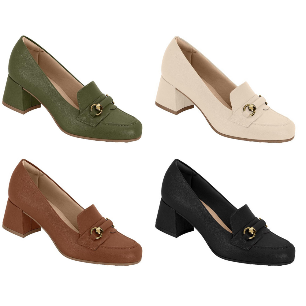 Sapato Feminino Scarpin Modare Salto Grosso Confortável