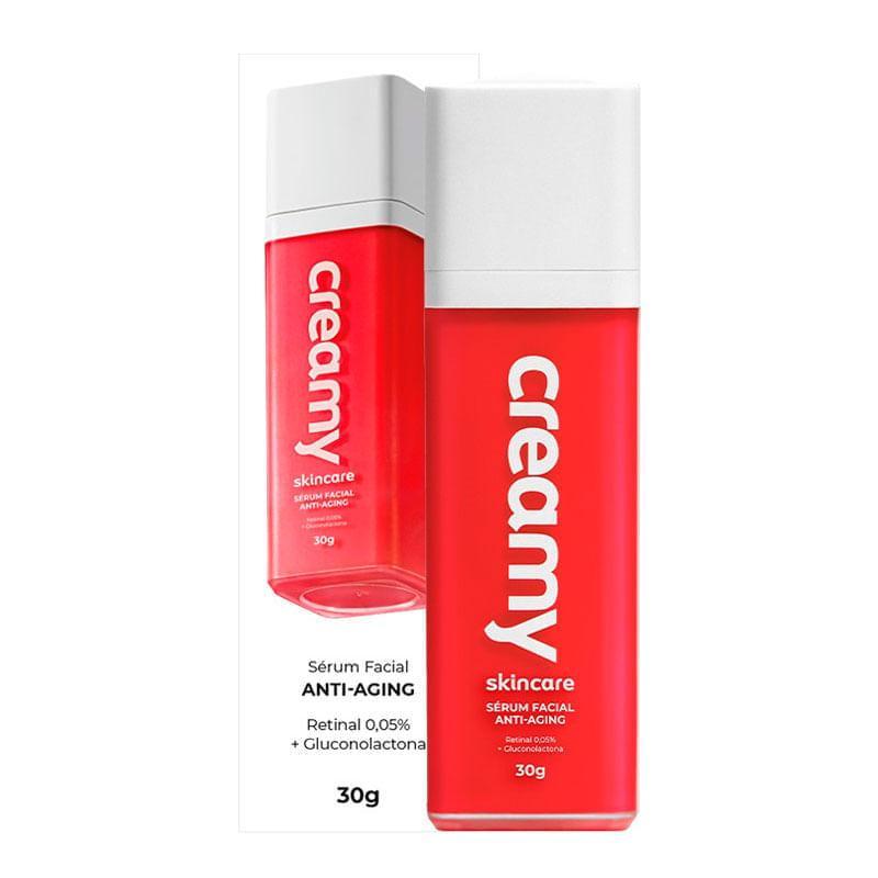 Sérum Facial Anti-Aging Creamy Skincare Retinal 0,05% + Gluconolactona 30g em Oferta na Shopee