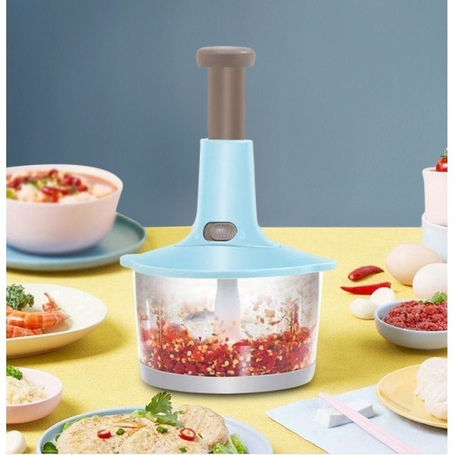 Processador de alimentos Três Lâminas Mixer e Trava de Segurança Manual 2 L