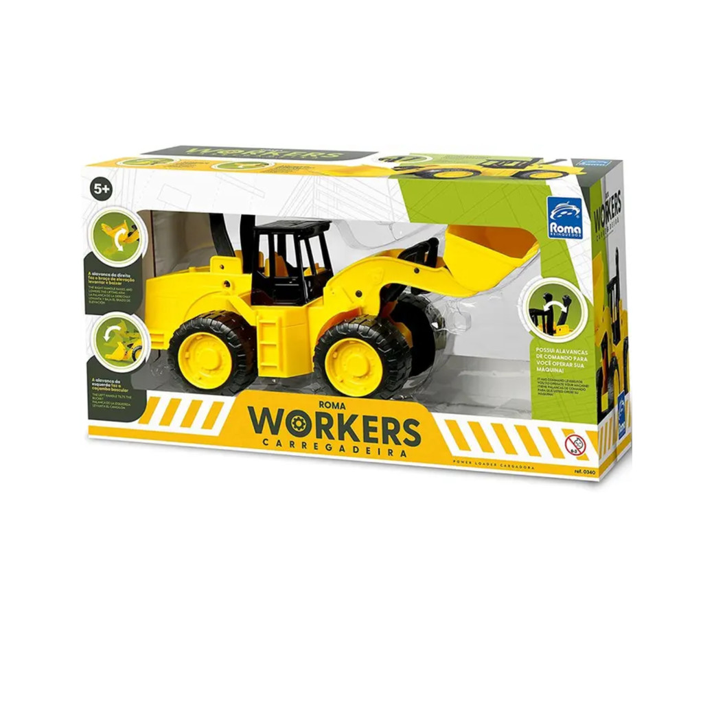 Trator de Brinquedo Workers Roma Carregadeira 0340