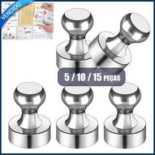 5/10/15 Peças Pinos Magnéticos De Neodímio Super Fortes-Sugador Magnético Para Geladeira,Quadro Branco,Escritório-prata