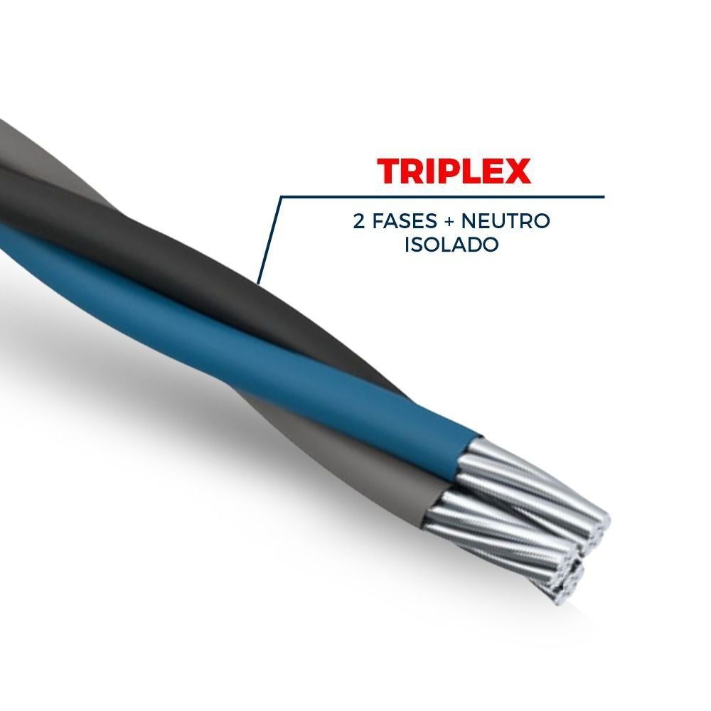 Cabo De Alumínio Triplex 16mm - 25 Metros Neutro Isolado