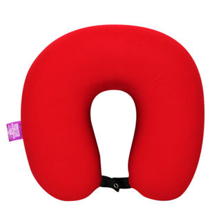 Almofada Pescoço Microperolas Liso Vermelho/preto em Oferta na Shopee