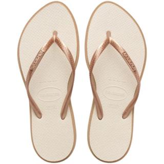 Chinelo Havaianas Slim Point Feminino - Off White e Bege em Oferta na Shopee