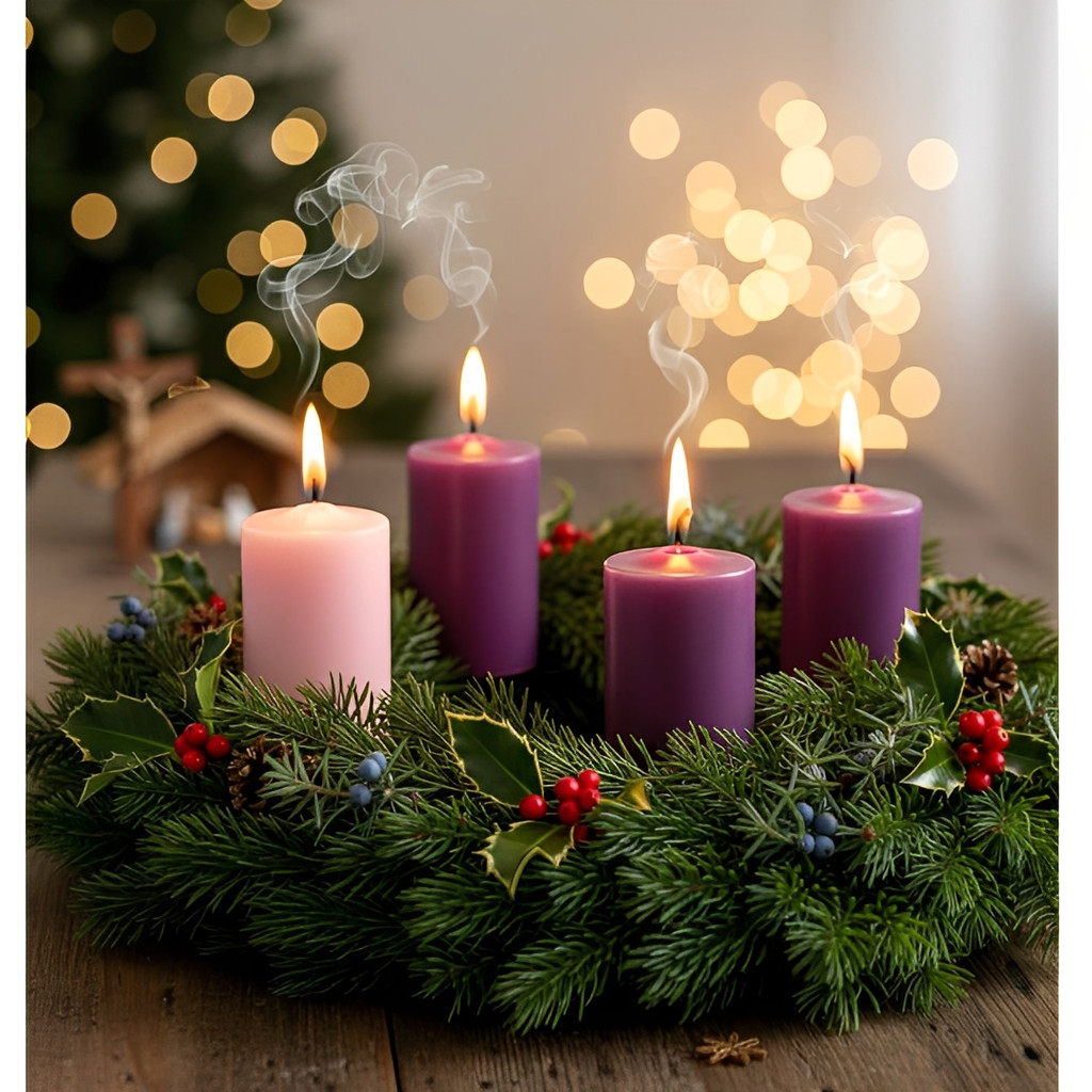 Vela Para Coroa do Advento Em Família - 4 velas — imagem 2 de 2