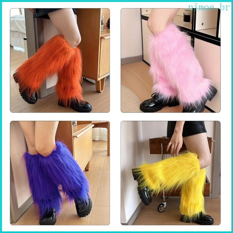 Nim Polainas Peludas Pelúcia Para , , Toppers Bota Inverno , Punhos , , Punk em Oferta na Shopee