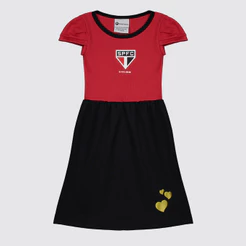 Vestido São Paulo Infantil Preto