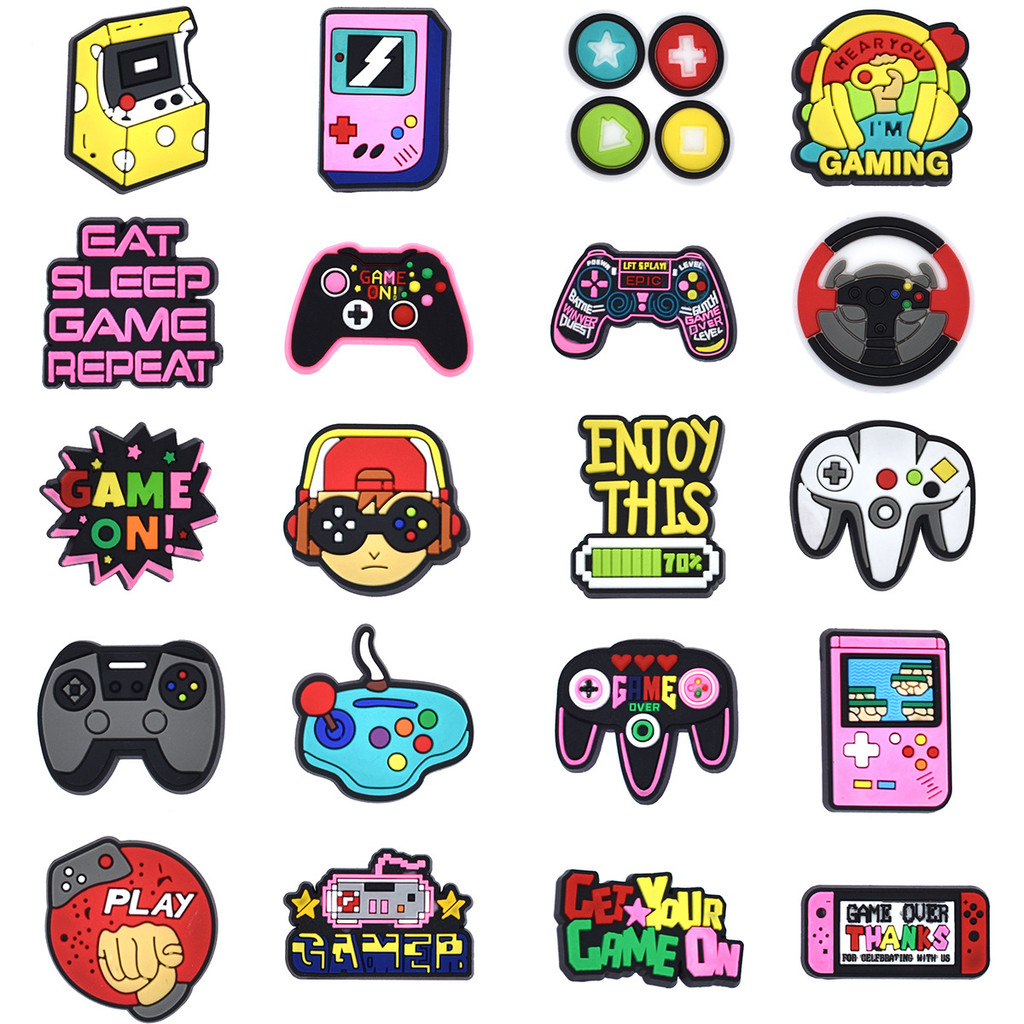 Encantos De Sapato em PVC com Alça de Jogo de Desenho Animado Decoração de Chinelo de Jogo Charme para Sapatos