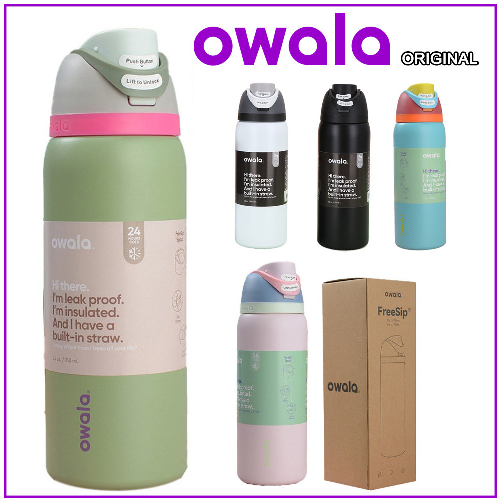 Owala Garrafa Outdoor Sports Fitness Garrafa De Água Copo Térmico De Aço Inoxidável Com Canudo