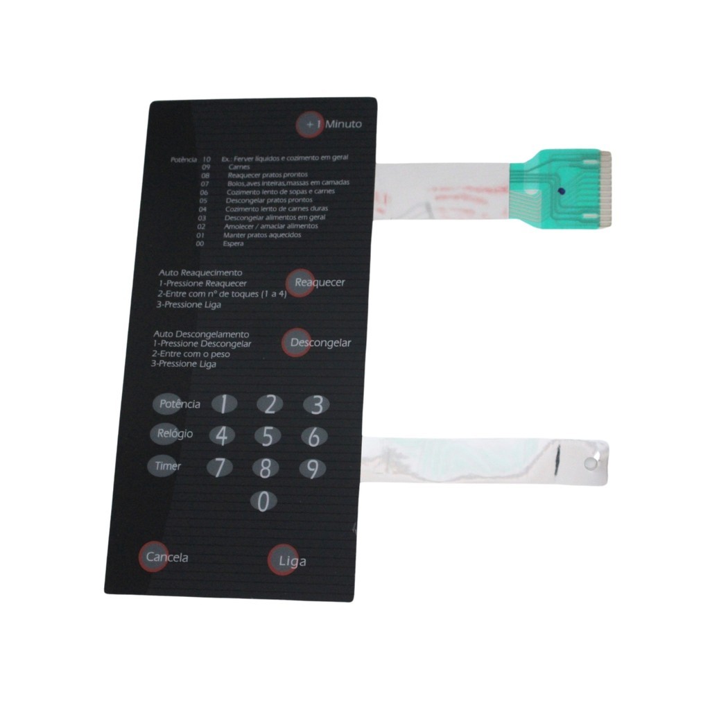 Membrana Painel Microondas Brastemp Bmp42 Preta - 4099