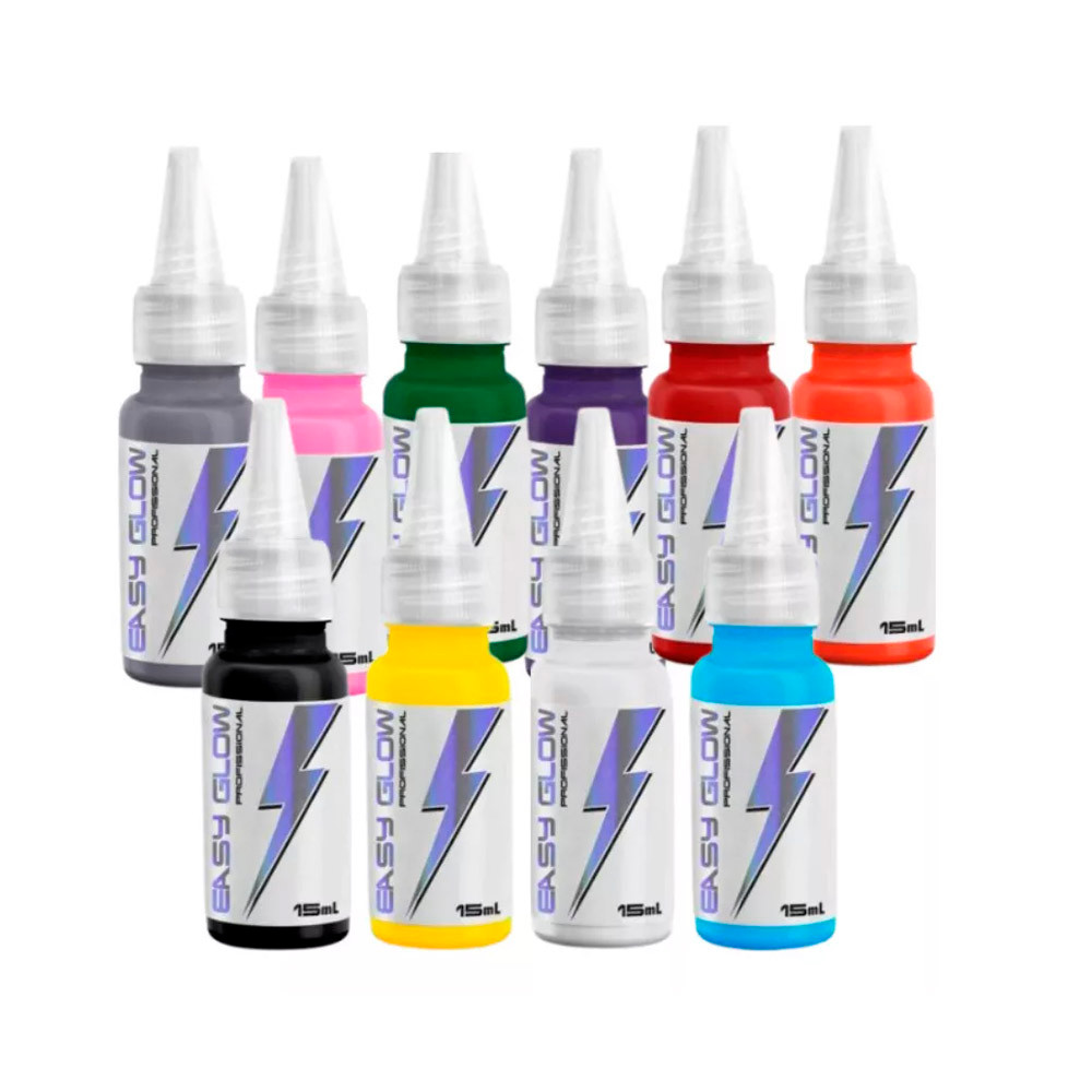 Tinta Easy Glow 15ml de tatuagem electric ink tattoo escolha a sua cor em Oferta na Shopee