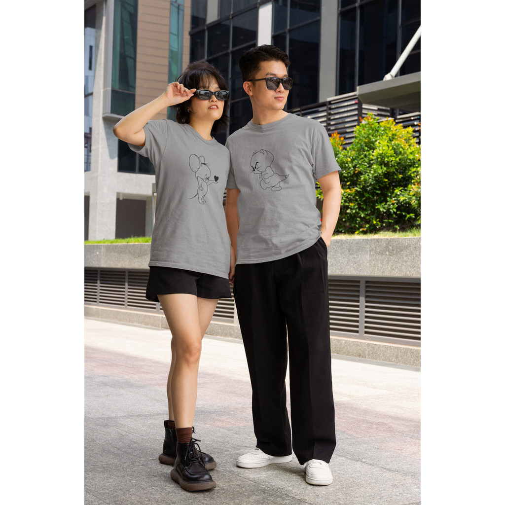 Camiseta Unissex Casal Dia Dos Namorados Camisa Jerry Moda