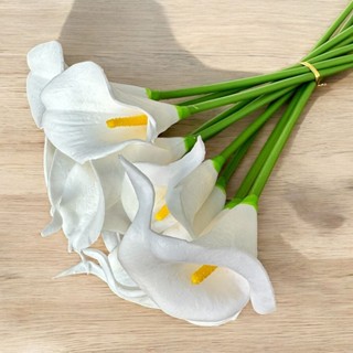 Kit 10 Hastes Vara de Copo de Leite Toque Real Artificial em Oferta na Shopee