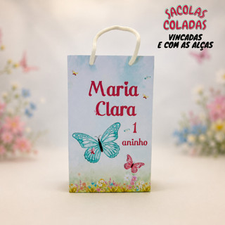 Sacolinha P Borboleta / borboleta colorida/Personalizados /Lembrancinha de Festa /Aniversário