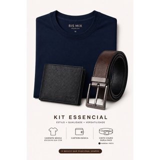 KIT HOMEM  3 EM 1 DIA DOS PAIS CAMISETA + CARTEIRA + CINTO INPERDÍVEL