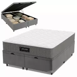 Cama Box Baú Colchão Queen Molas Ensacadas Splendido 158x198x65cm Munhoz