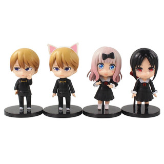4 Pçs / Conjunto Boneco De Ação Kawaii Shinomiya Kaguya Fujiwara Chika / Brinquedo Fofo Kaguya-Sama: Love Is War Anime B