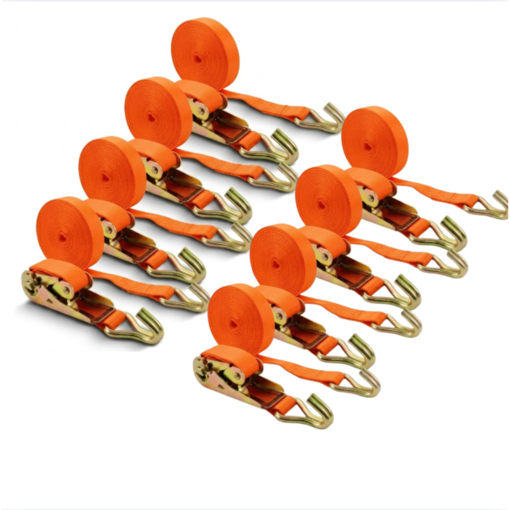 Kit 8 Cintas com Catraca para Amarração de Carga 0,8 Tonelada 4,5 Metros Muke Tools