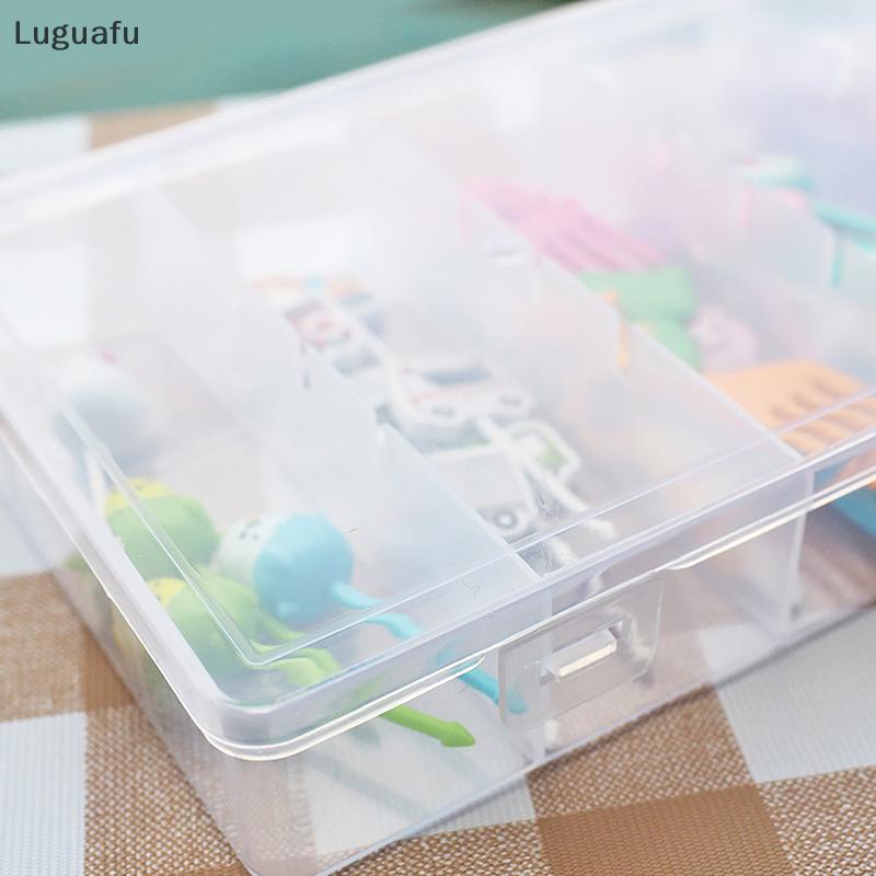 Luguafu Transparente Garfo De Frutas Caixa De Armazenamento Organizador Caso De Plástico Recipiente Ajustável Para Crian