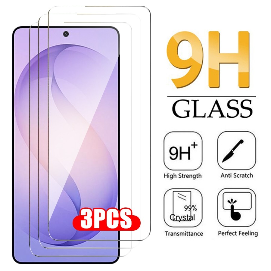 3PCS Clear Película De Vidro Temperado Para Samsung Galaxy S26 Ultra S26 Plus S25 FE S24 S24 S23 S22 S21 Pelicula 2k25