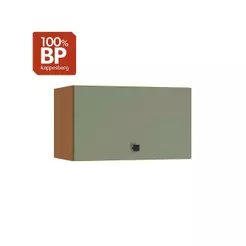 Armário Aéreo Kappesberg Pixel 1 Porta Basculante Tapajós/Verde Frevo 60cm