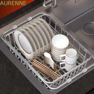 Rack De Secagem De Pratos De Aço Inoxidável AURENNE , Escorredor Pia De Cozinha De Grande Capacidade Em 304