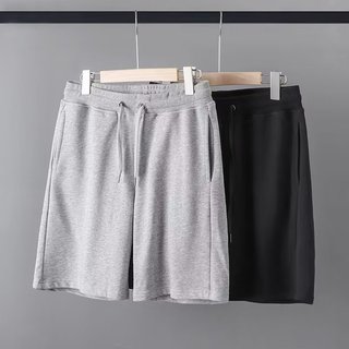 100% algodão verão masculino exterior Wear Casual calças cortadas soltas em linha reta mais gordura plus Size esportes S