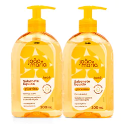 Kit 2 Sabonete Líquido Bebê João e Maria Glicerina 200ml