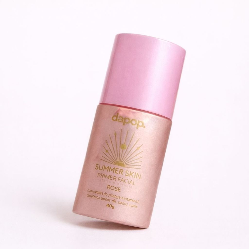 Primer Facial Dapop Summer Skin Rosê Glow Radiante e Iluminador que Uniformiza a Pele