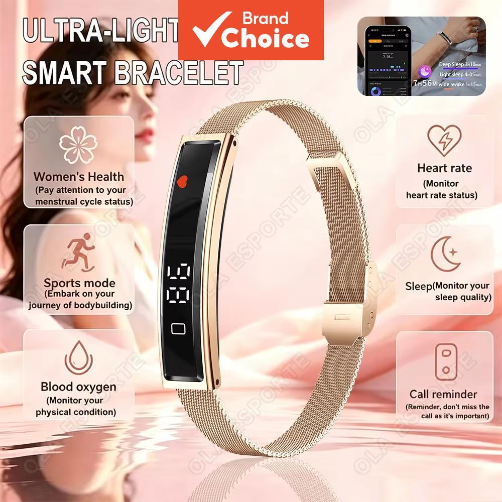 Nova pulseira inteligente feminina: modo esportivo, monitoramento de sono, lembrete de mensagens, resistente à água