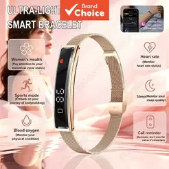 Nova pulseira inteligente feminina: modo esportivo, monitoramento de sono, lembrete de mensagens, resistente à água