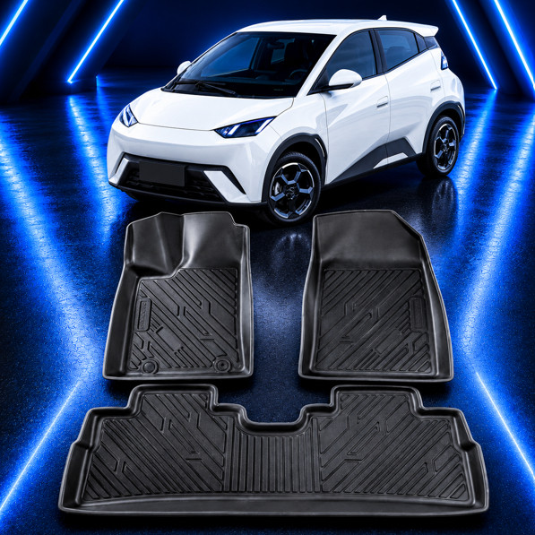 Tapete Bandeja Shocktap BYD Dolphin Mini 24/27 Sob Medida automotivo carro borracha impermeável borda alta jogo proteção