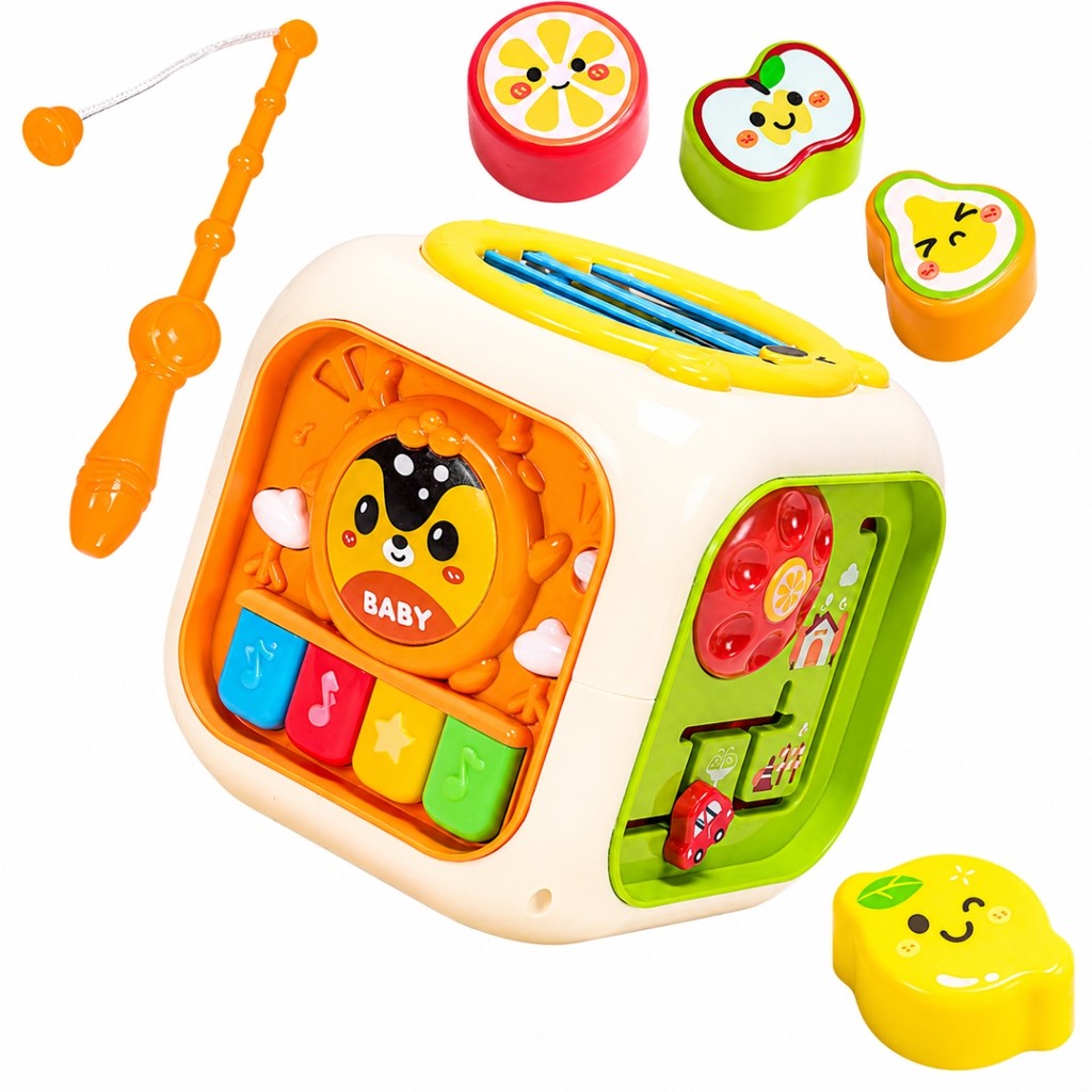 Cubo Musical de Atividades Infantil 6 em 1 C/ Som e Luz CBS0825 - Castela