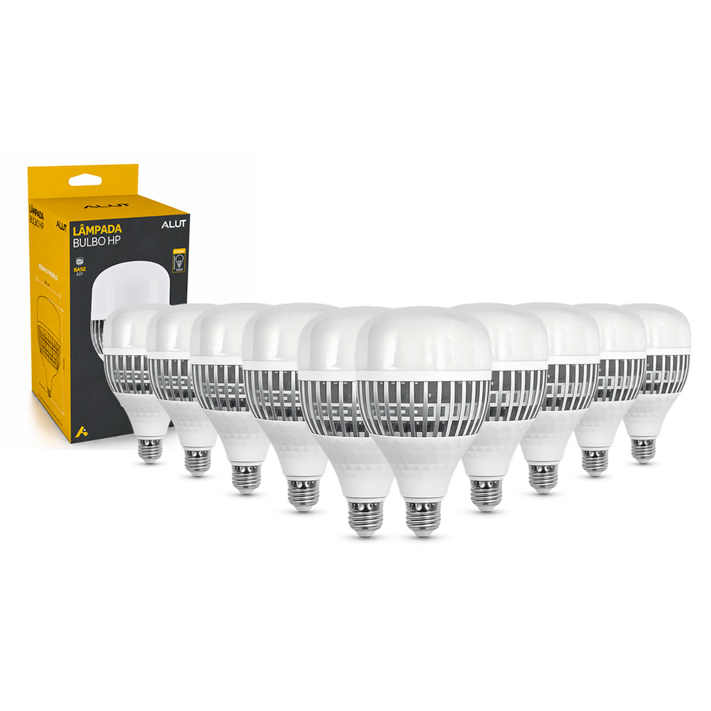 Kit 5 ou10 Lâmpada LED 100W Bulbo HP Alut E27 Bivolt Branco Frio Quente Neutro Alta Luminosidade