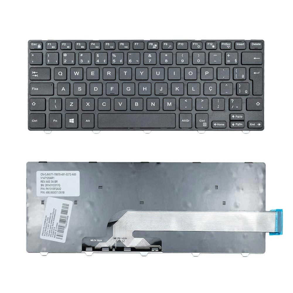 Teclado para Notebook Dell Inspiron 14-3442 Sem Iluminação