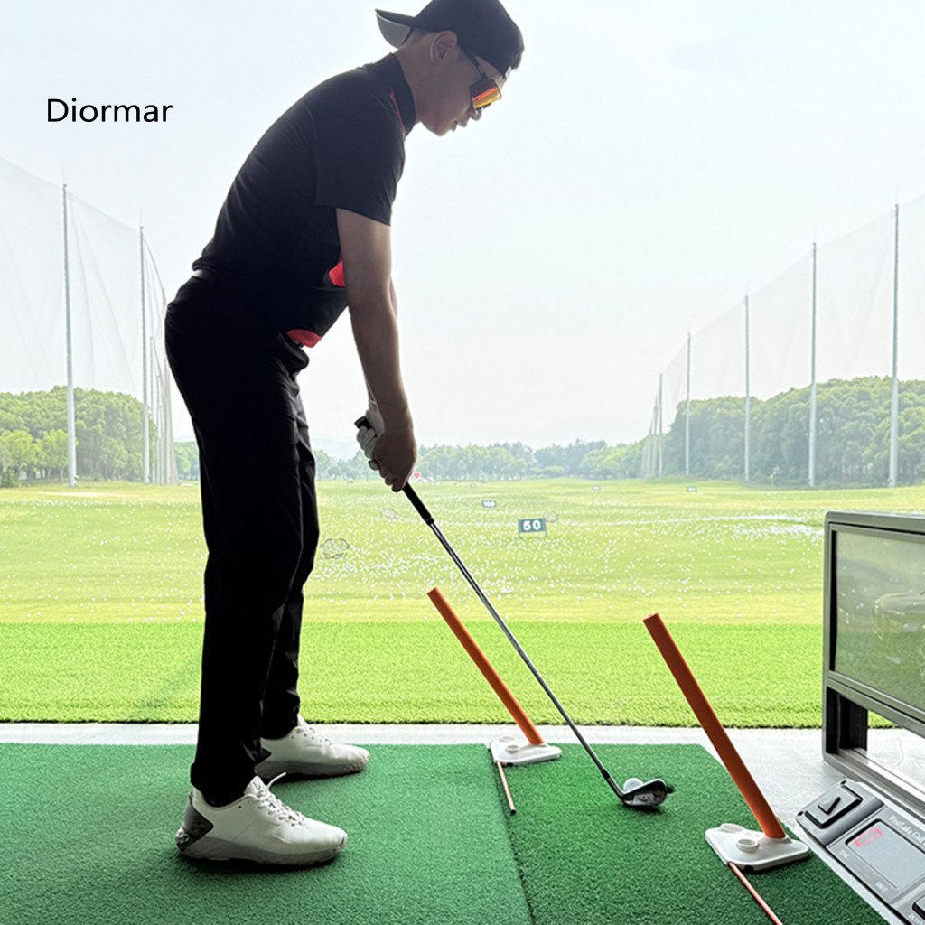 Eva Foam Pole Training Aid Golf Swing Flat Triangle Disc Alignment Stick Holder with Material Round Hole Design for Accu
