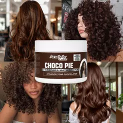 Máscara Matizadora Hidratante Avelã Black Azul Tonalizante Sem Amônia Cor Duradoura 300g Colored