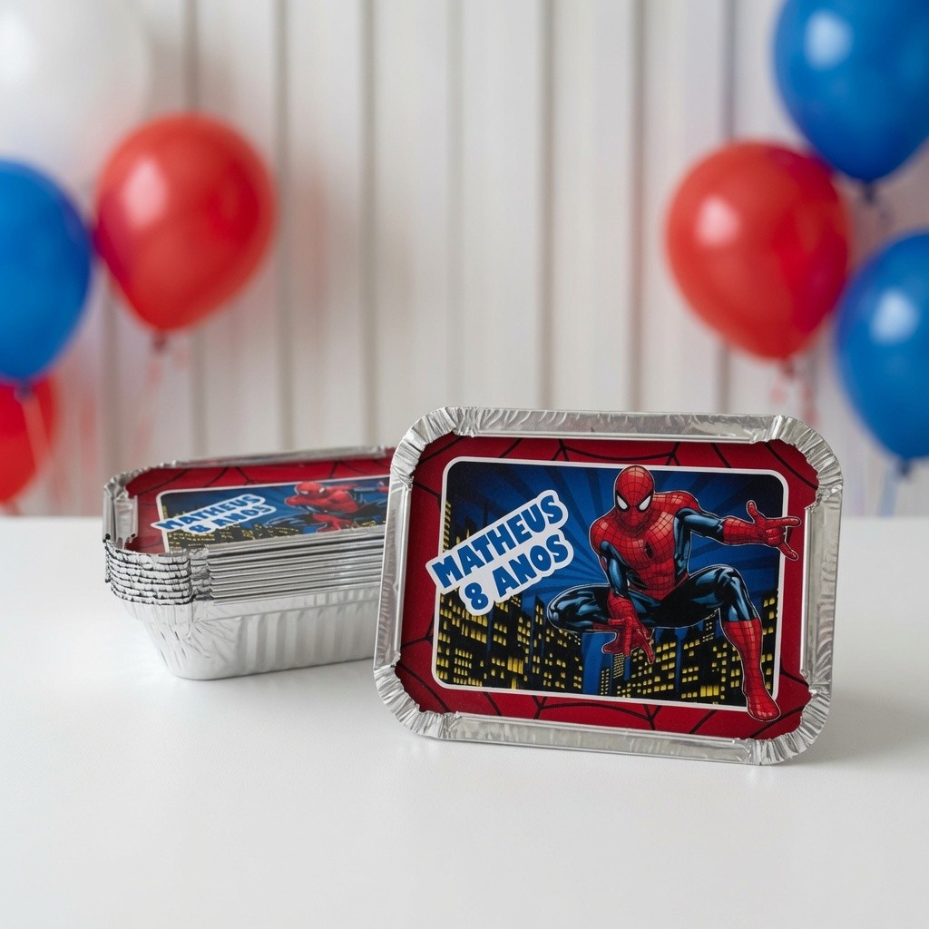 Marmitinha Homem Aranha Personalizada / Lembrancinha de Festa /Aniversário /  Lembrancinha Infantil