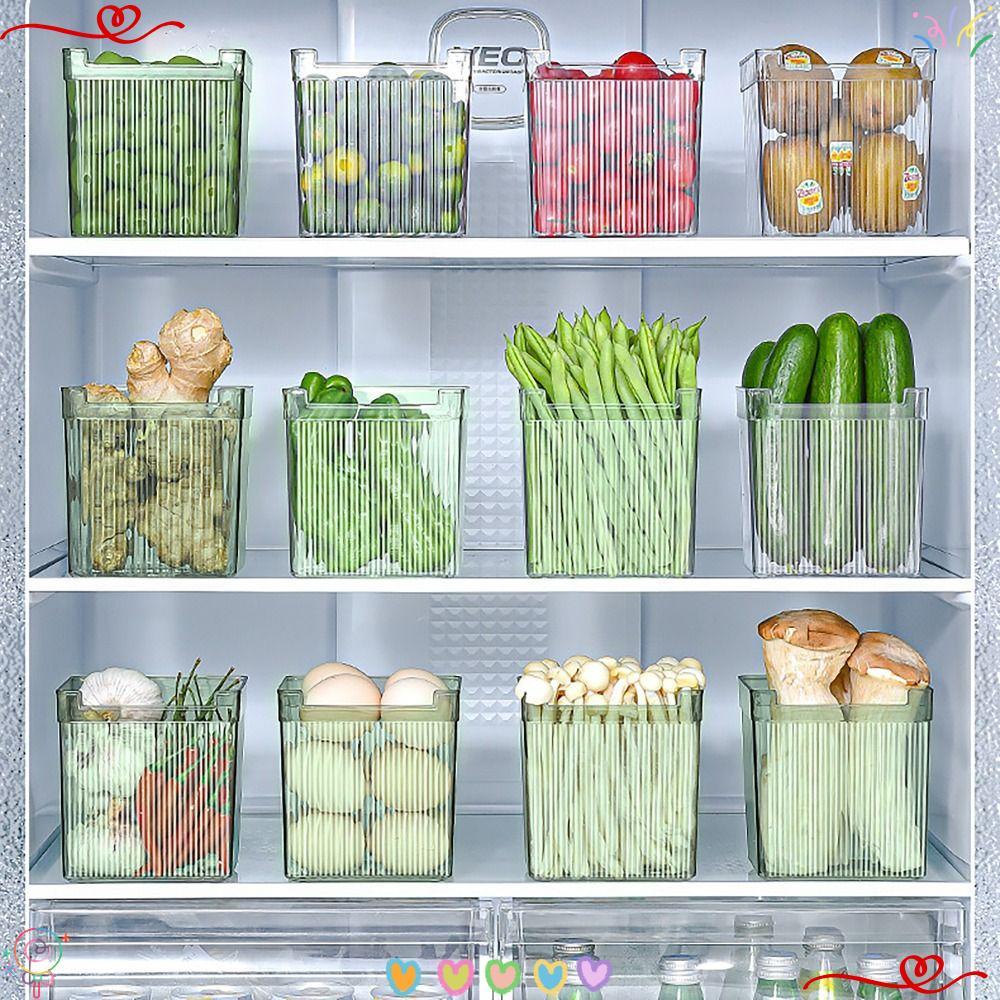 Caixa Organizadora De Geladeira , Transparente Multiuso De Armazenamento De Frutas E Vegetais , Recipiente De Alimentos 