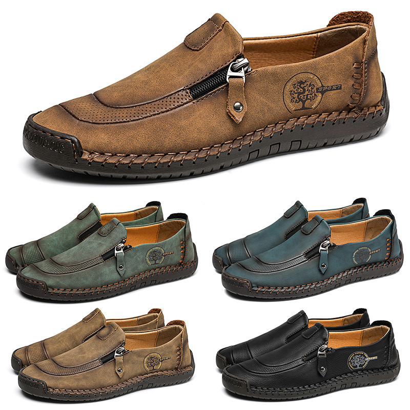 Sapatos masculinos moda sapatos casuais sapatos baixos artesanais de caminhada ao ar livre