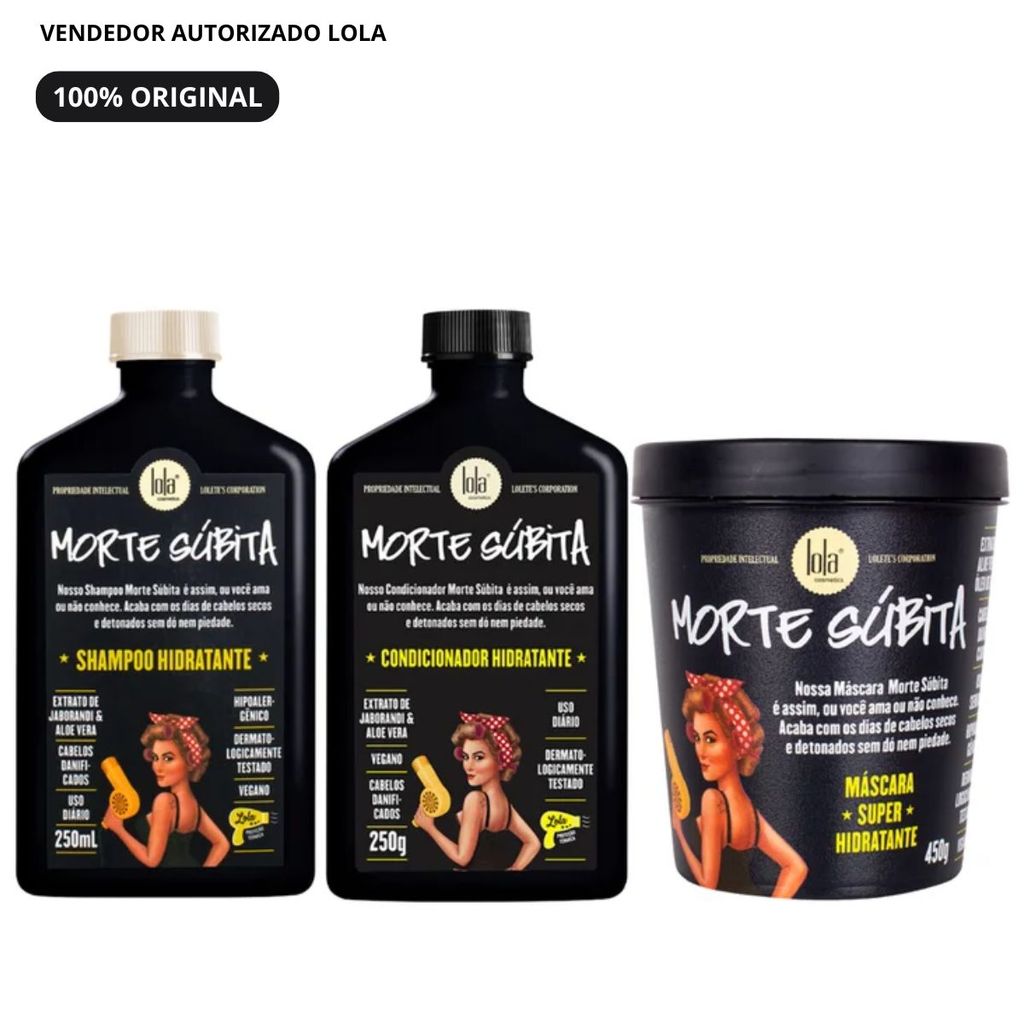 Kit Lola Cosmetics Morte Súbita - Shampoo e Condicionador e Máscara de Hidratação