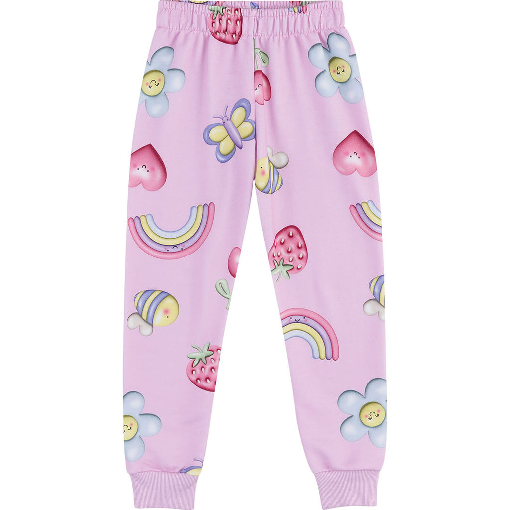 Conjunto Longo Moletom Sweet Rainbow Infantil Menina Marisol · foto 2
