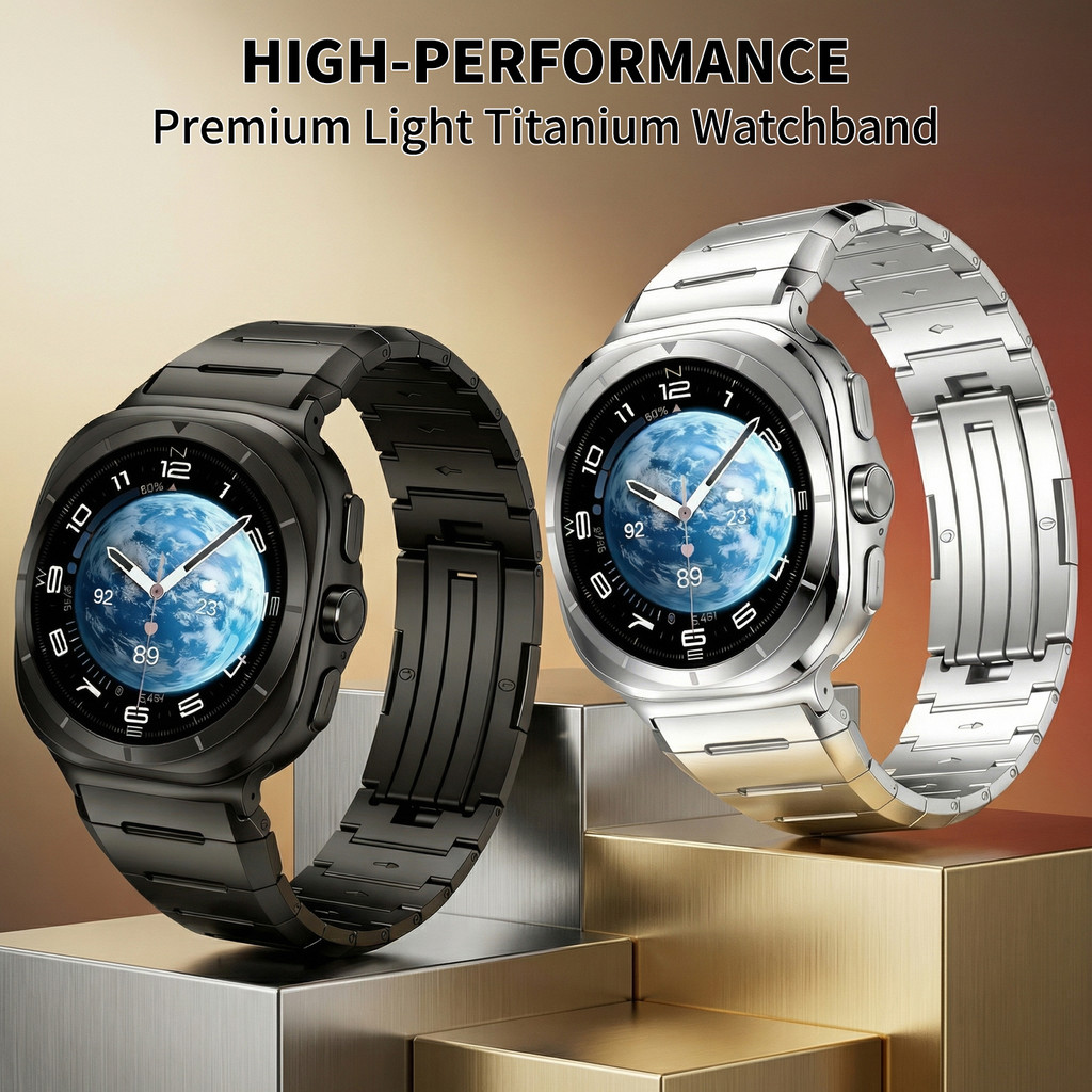 Pulseira De Titânio De Metal Leve Para Samsung Galaxy Watch Ultra 2 9 8 Pulseira